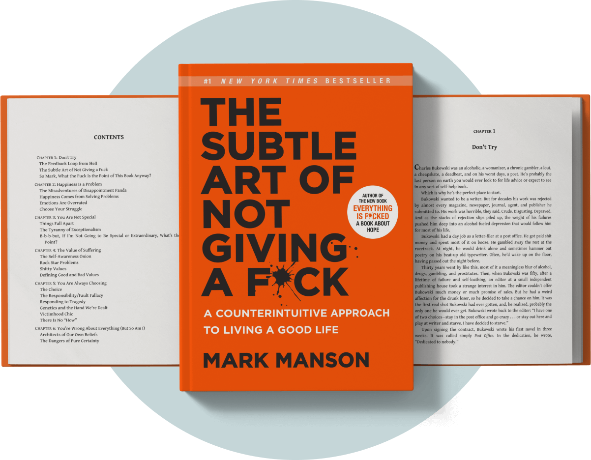 The Subtle Art of Not Giving a F*ck: A Counterintuitive Approach to Living  a Good Life