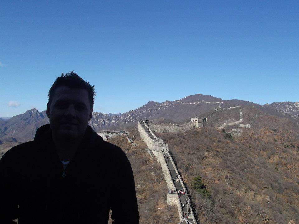 Only picture I have of myself at the Great Wall of China. Was by myself and freezing.