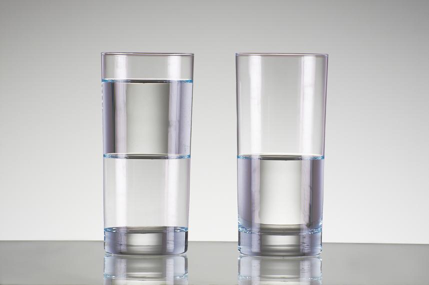 Magic glass: half full or half empty?