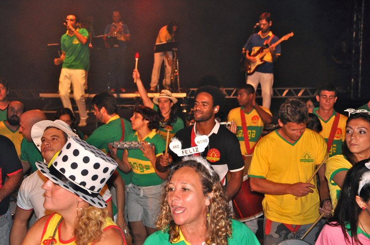 Me performing with the percussion group in Rio.
