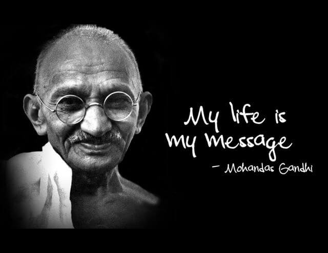 Gandhi's shit stank, just like everybody else's