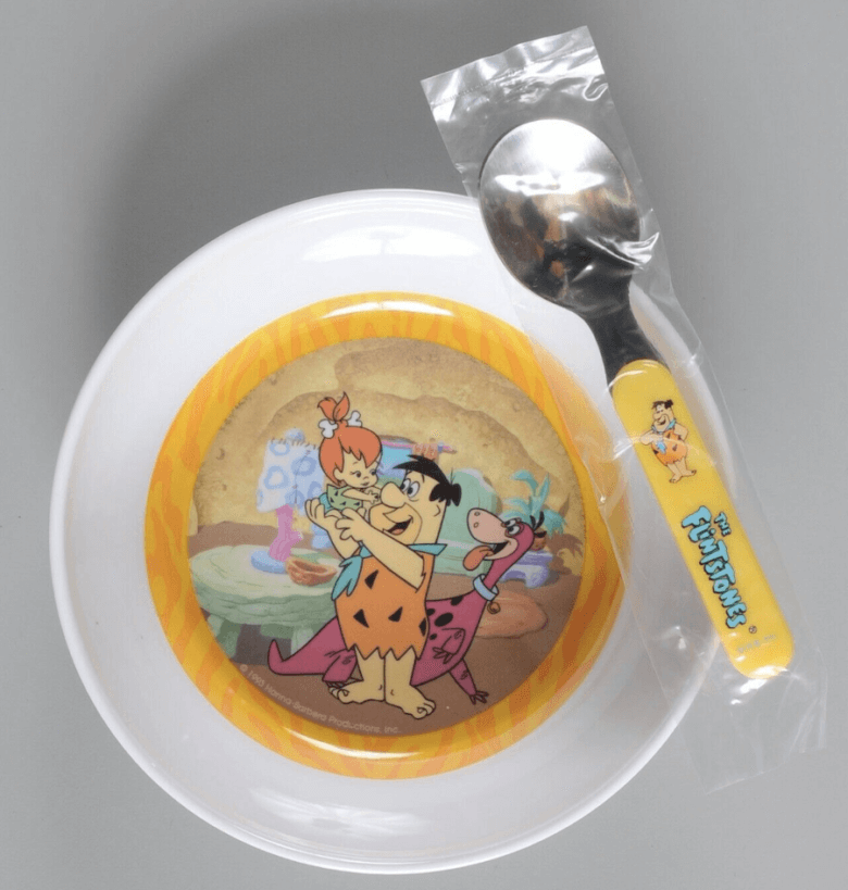 flintstones bowl and spoon