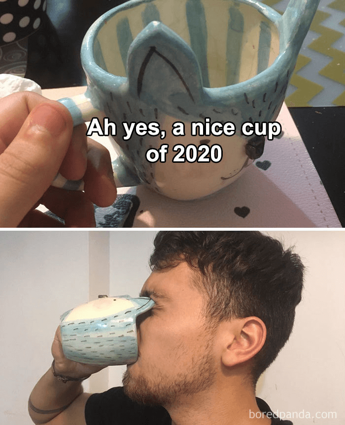 A nice cup of 2020 meme